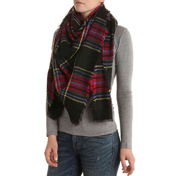 Kelly & Katie Accessories - Kelly & Katie Plaid Blanket Scarf